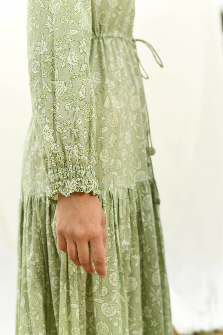 House of Prints | Dress | Hand block print | floral | full sleeve | sustainable