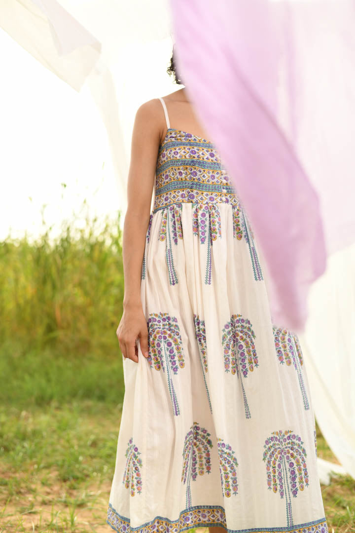 House of Prints | Dress | Hand block print | holiday | cotton | white | brunch 