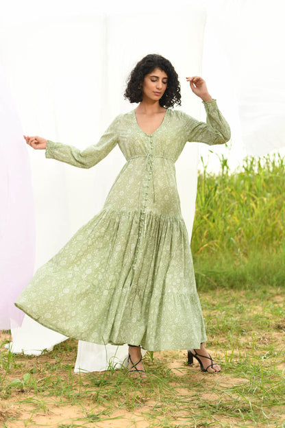 House of Prints | Dress | Hand block print | full sleeve | maxi | cotton 