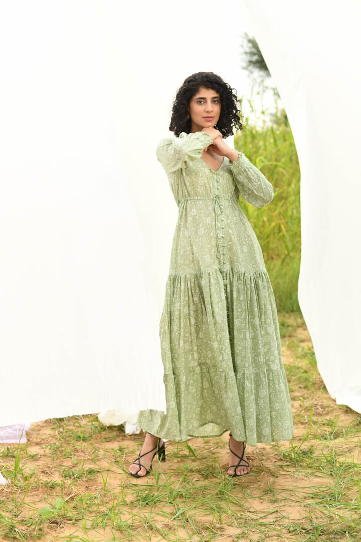 House of Prints | Dress | Hand block print | full sleeve | holiday | casual | cotton 