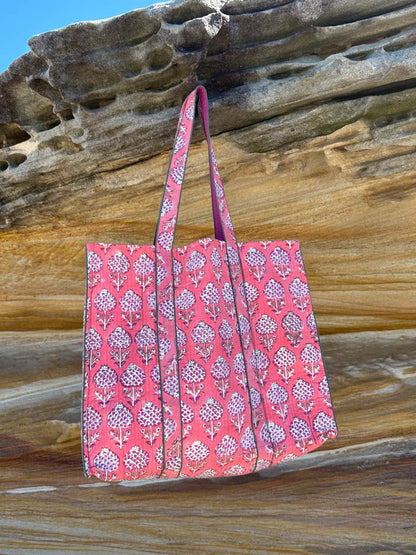 House of Prints | Tote bag | Hand block print | trendy | adjustable 