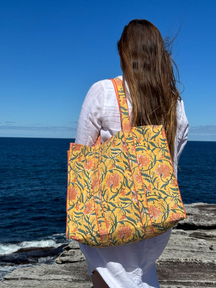 Reversible tote bag deals